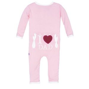 Kickee Pants: Lotus I Love Dad Coverall